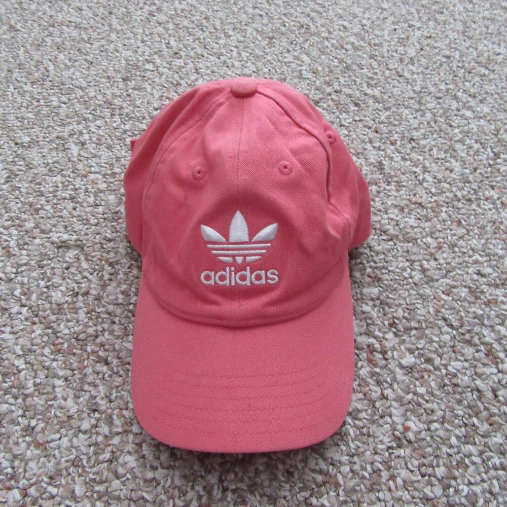 Adidas Women's Originals Relaxed Strapback Cap Hat - Hazy Rose w/ White Logo